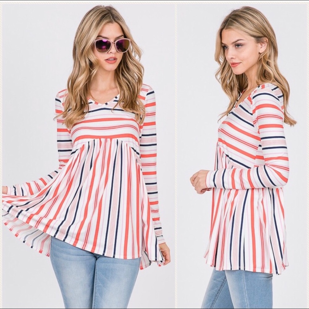 NWT Red Lolly Long Sleeve Blouse